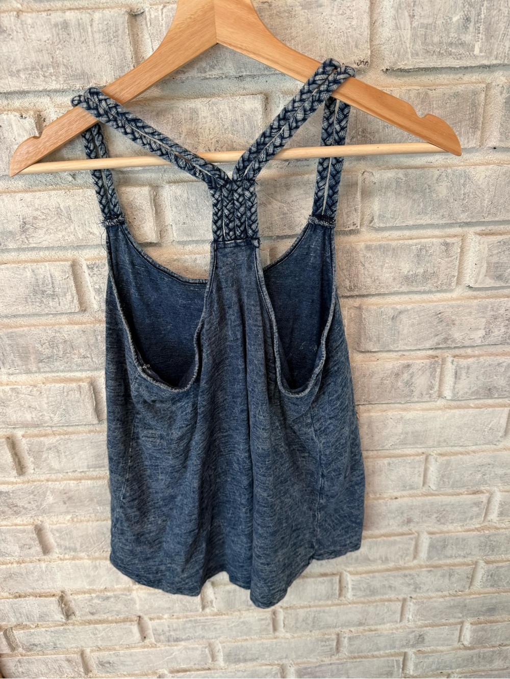 Mossimo Supply Co. Heather Navy Braided Strap Tank - Picture 3 of 3
